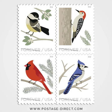 Birds in Winter Stamps