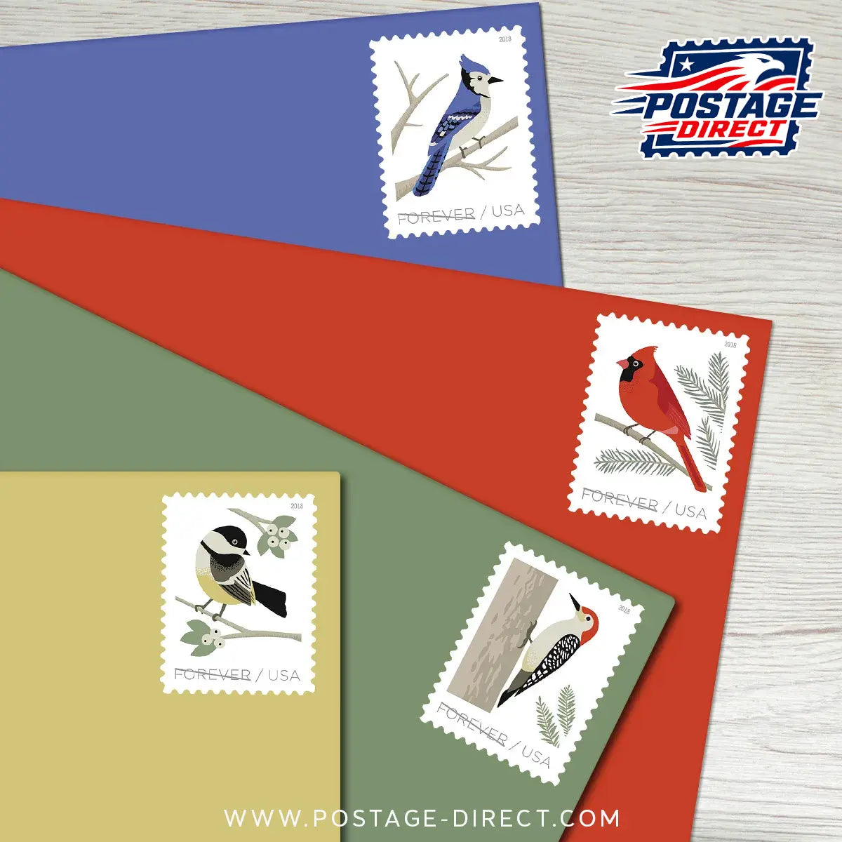 Birds in Winter Stamps