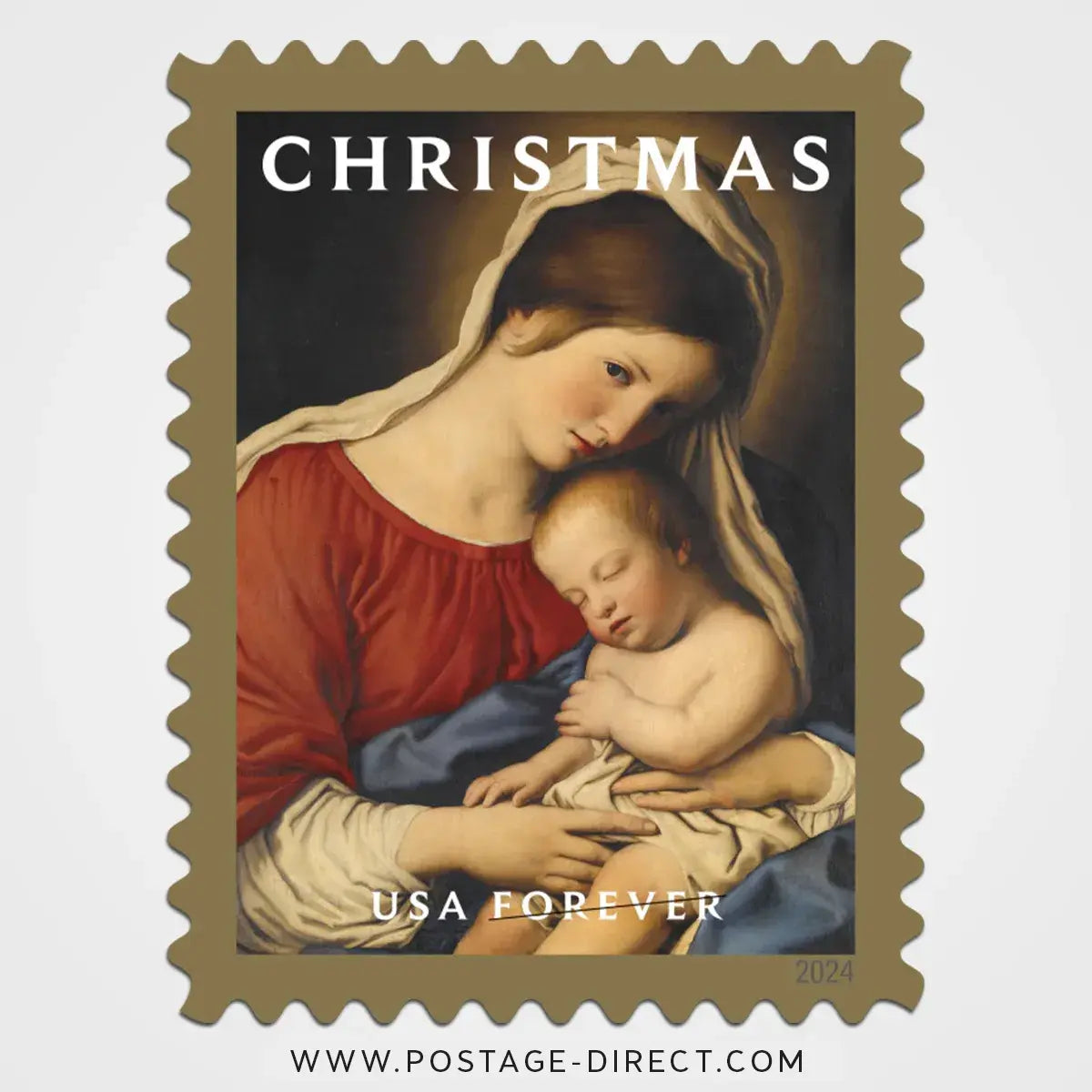 Christmas Madonna and Child Stamps