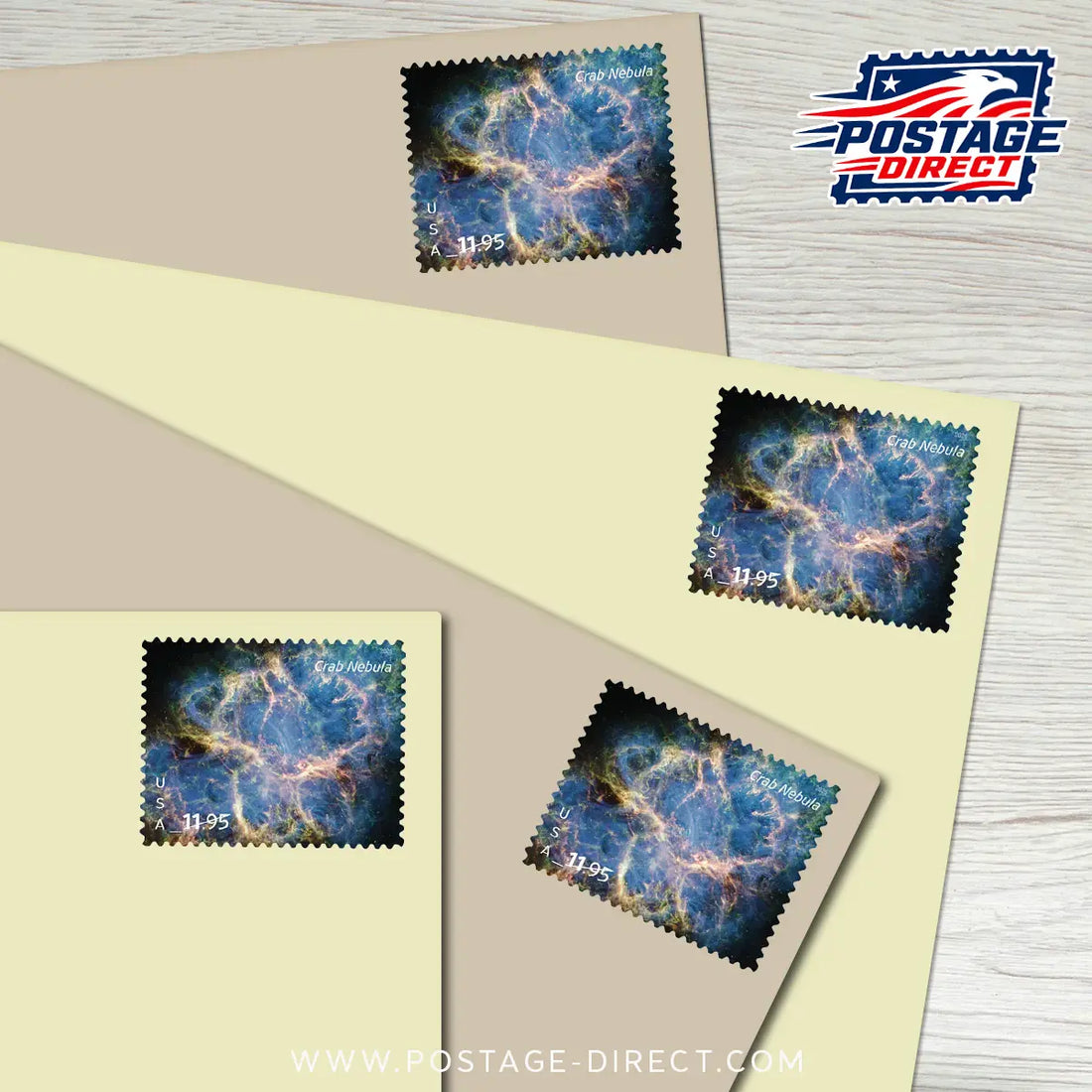 Crab Nebula Priority Mail Stamps