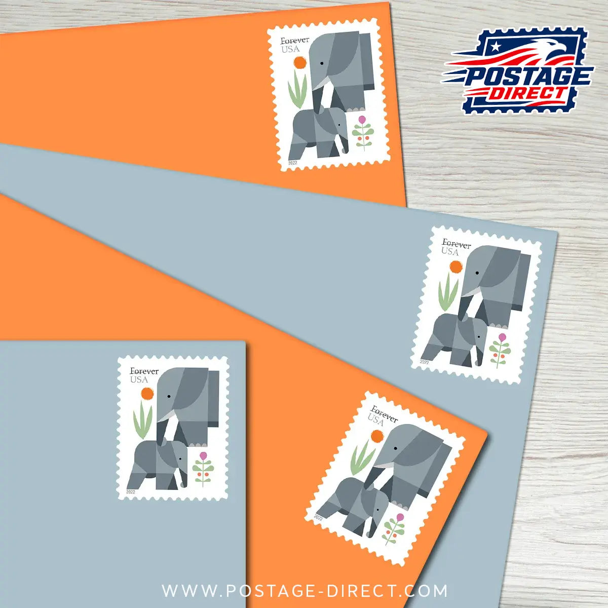 Elephants Stamps