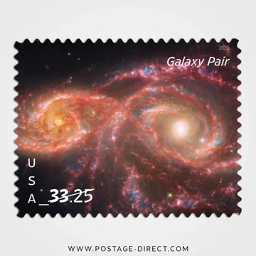 Galaxy Pair Priority Mail Express Stamps