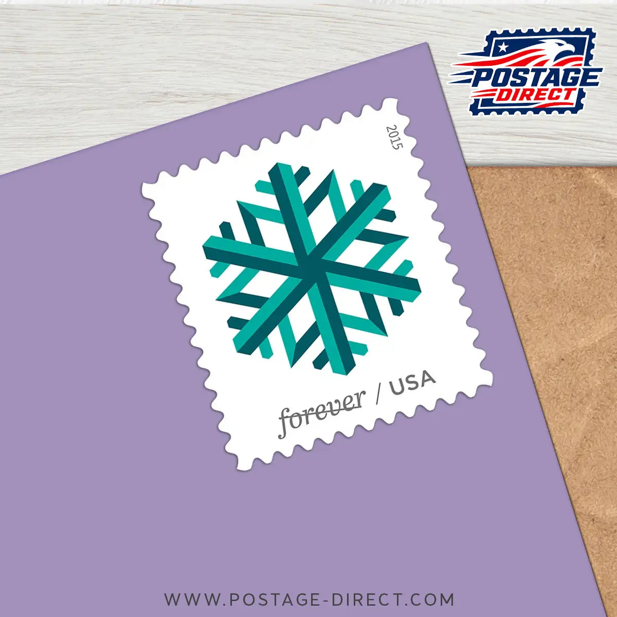Geometric Snowflakes Stamps