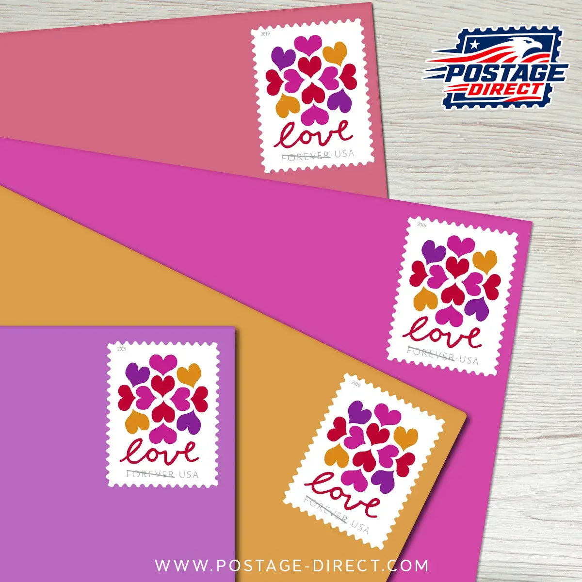 Hearts Blossom Stamps
