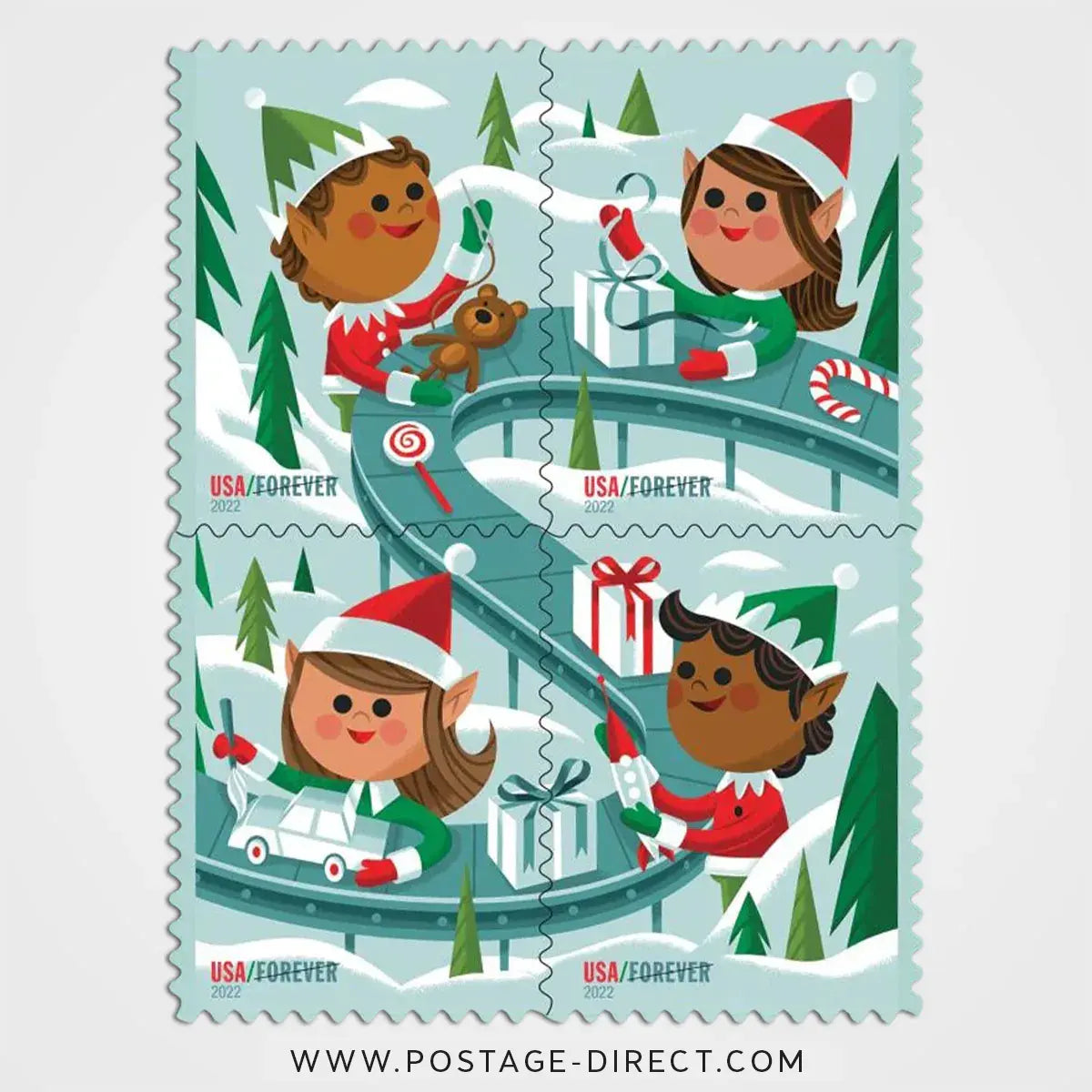 Holiday Elves Stamps