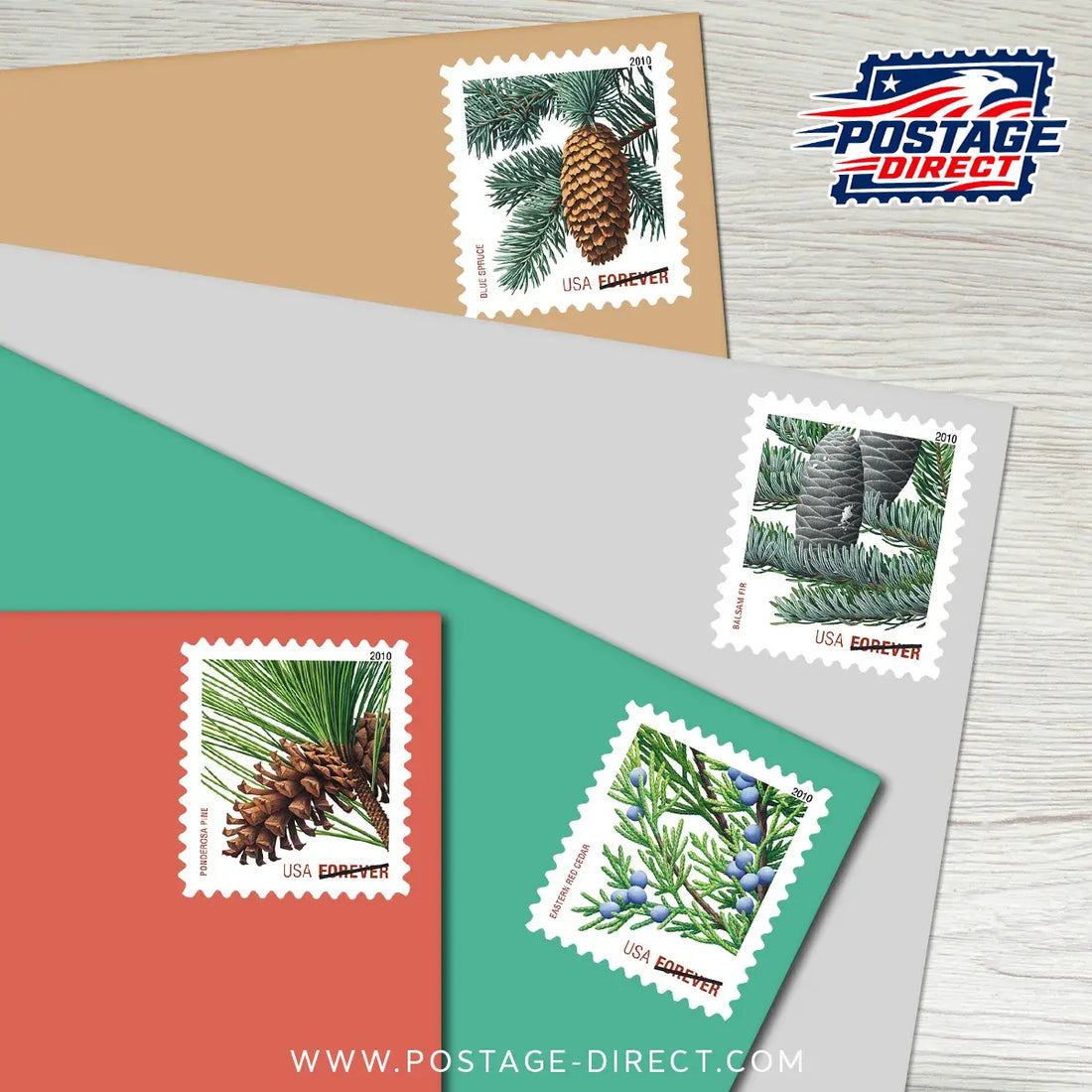 Holiday Evergreens Stamps