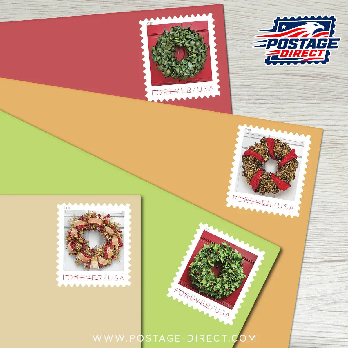 Holiday Wreaths Stamps