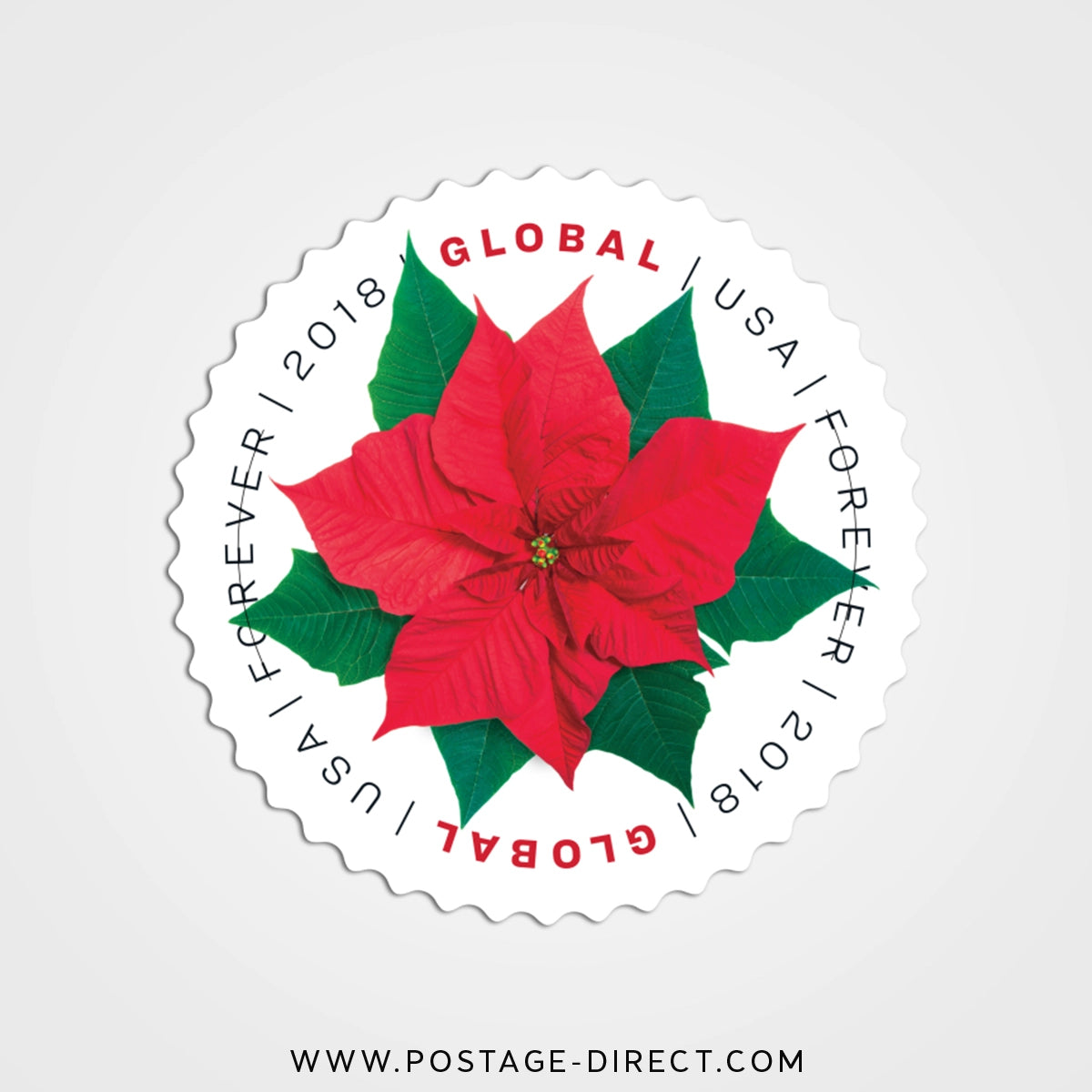 Poinsettia Global Stamps