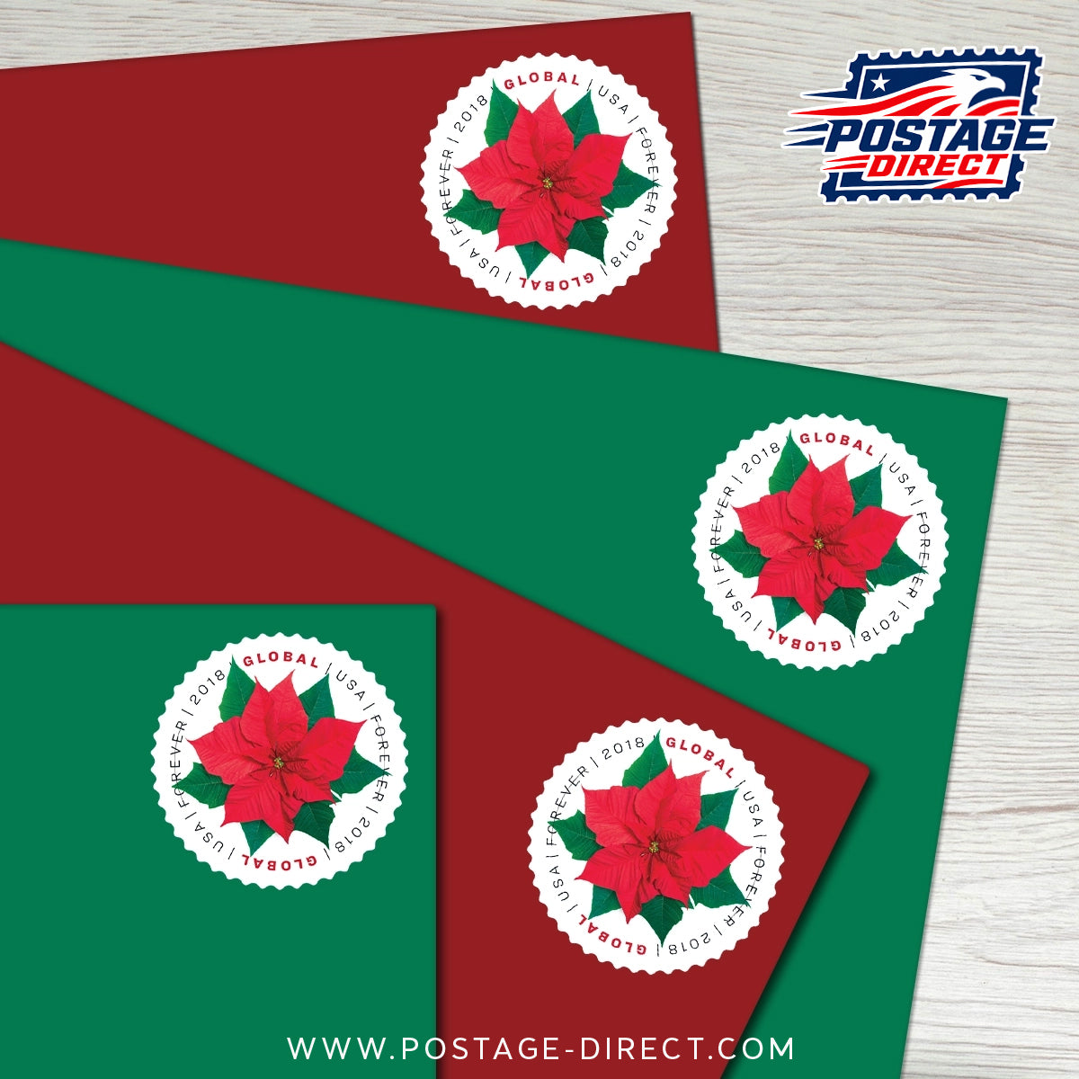 Poinsettia Global Stamps