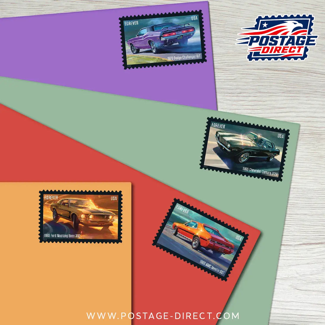 Pony Cars Stamps