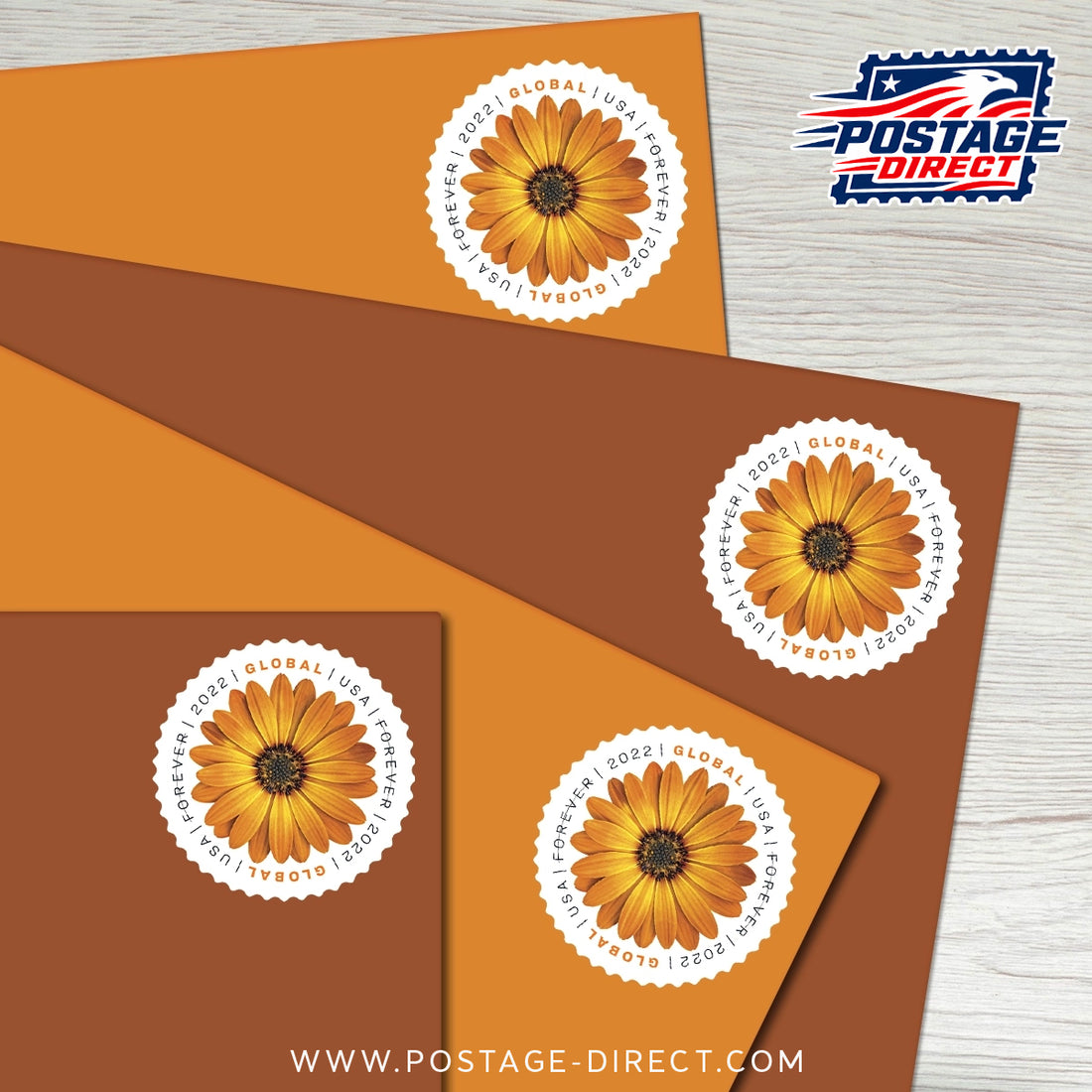 African Daisy Global Stamps
