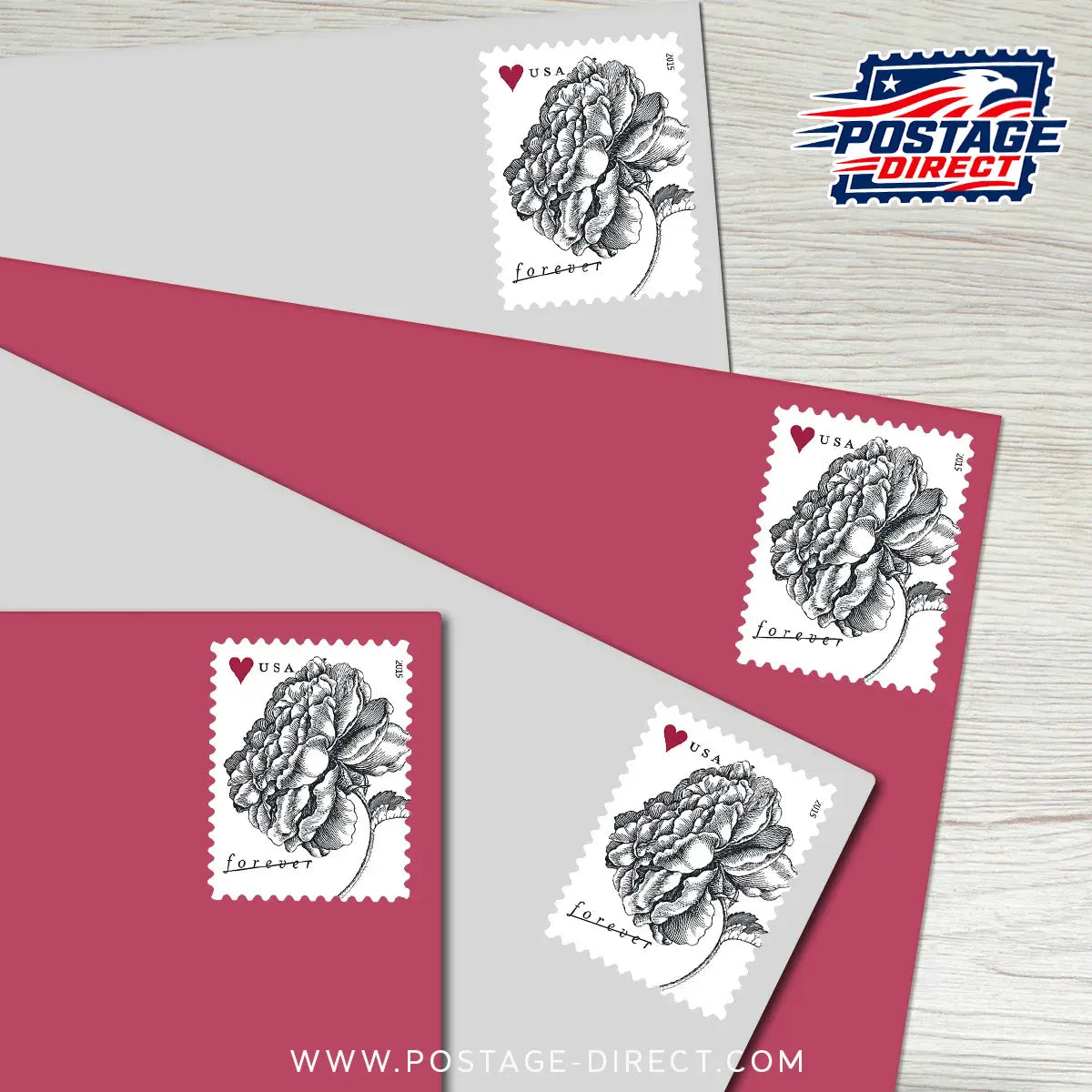 Vintage Rose Stamps