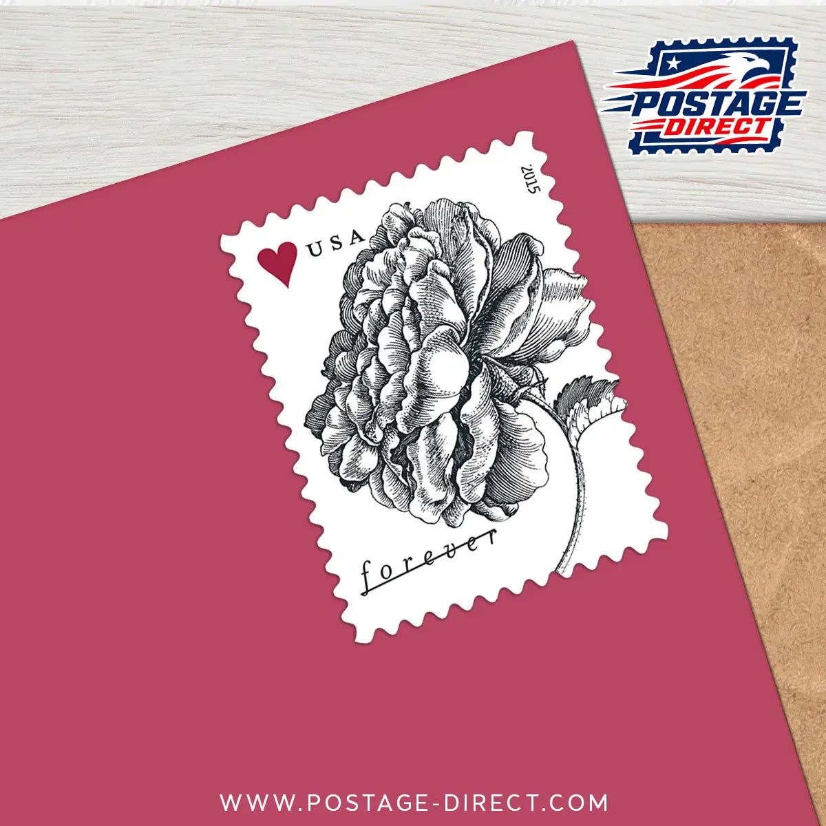 Vintage Rose Stamps